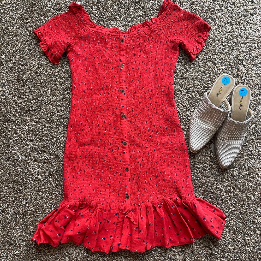 COCO AND JAMES OFF THE SHOULDER MINI DRESS
